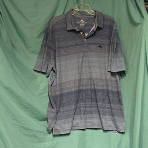 Tommy Bahama Men's Gray Gradient Polo Shirt